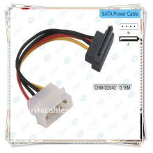 Right angle sata cable,Serial ATA SATA HDD Power Adapter Cable male to female